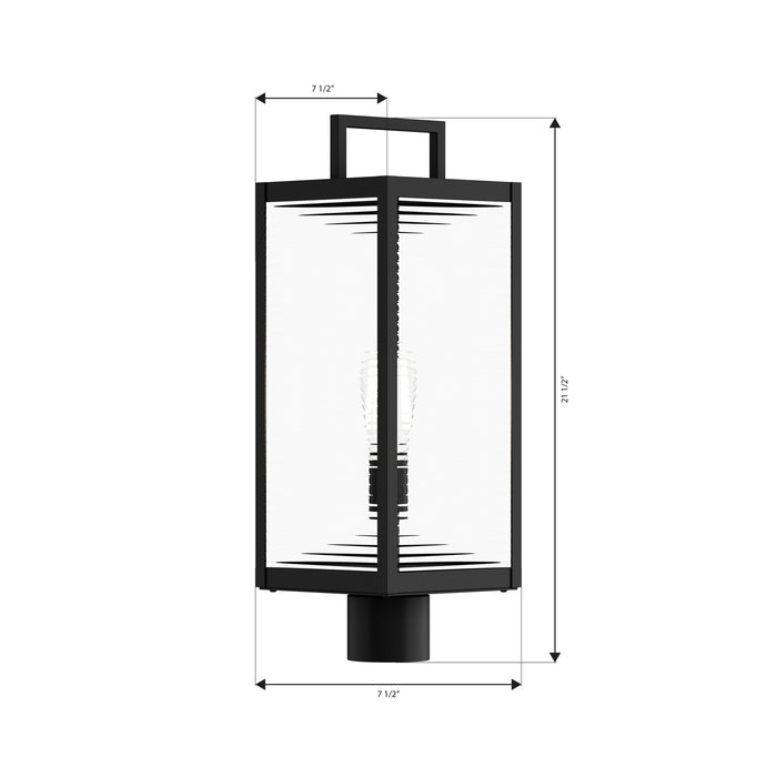 Minka-Lavery - 78206-899 - One Light Outdoor Post Mount - Edgewood - Dark Matte Black