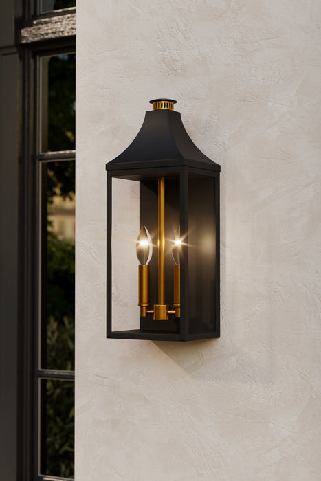 Minka-Lavery - 78302-734 - Two Light Outdoor Wall Lantern - Hurstborne - Dark Matte Black