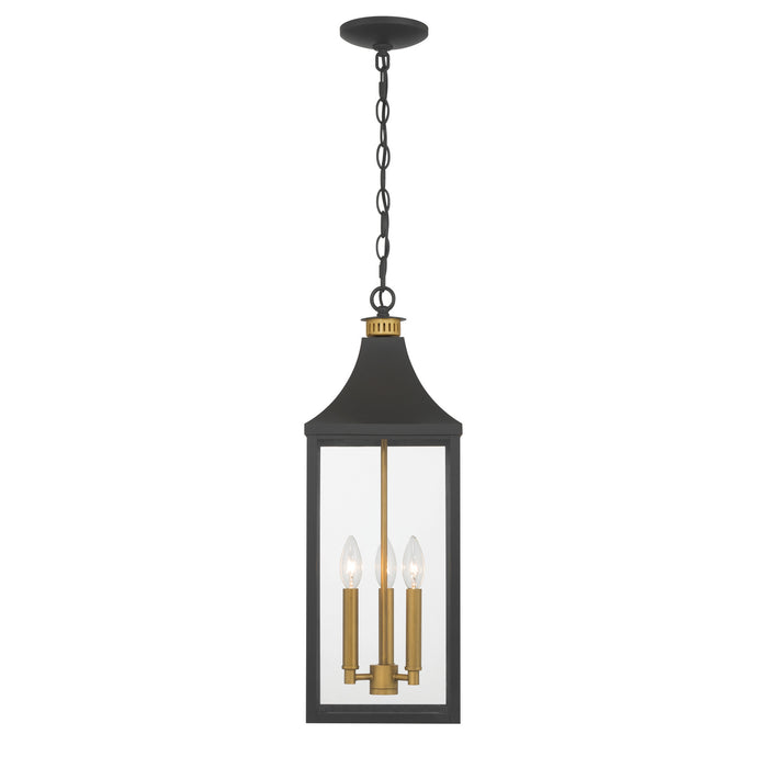 Minka-Lavery - 78304-734 - Three Light Outdoor Hanging Lantern - Hurstborne - Dark Matte Black