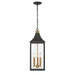 Minka-Lavery - 78304-734 - Three Light Outdoor Hanging Lantern - Hurstborne - Dark Matte Black