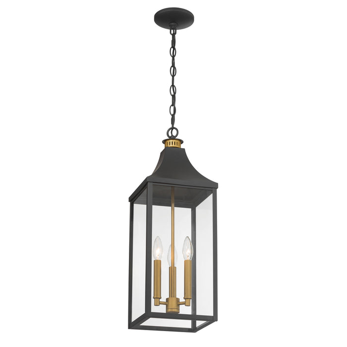 Minka-Lavery - 78304-734 - Three Light Outdoor Hanging Lantern - Hurstborne - Dark Matte Black