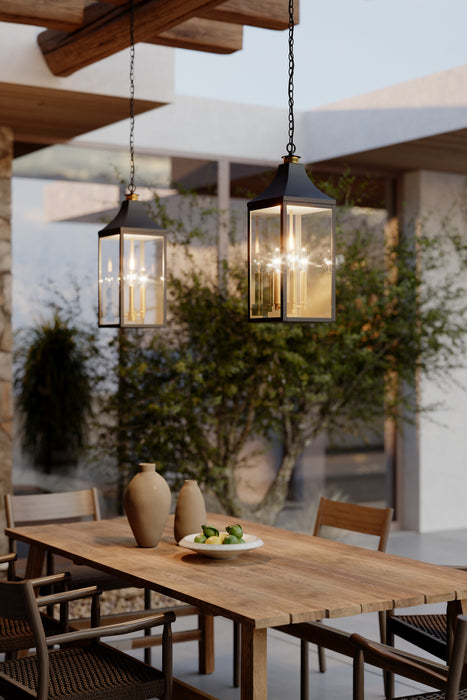 Minka-Lavery - 78304-734 - Three Light Outdoor Hanging Lantern - Hurstborne - Dark Matte Black