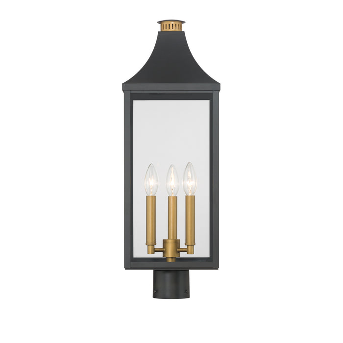 Minka-Lavery - 78306-734 - Three Light Outdoor Post Lantern - Hurstborne - Dark Matte Black