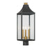 Minka-Lavery - 78306-734 - Three Light Outdoor Post Lantern - Hurstborne - Dark Matte Black