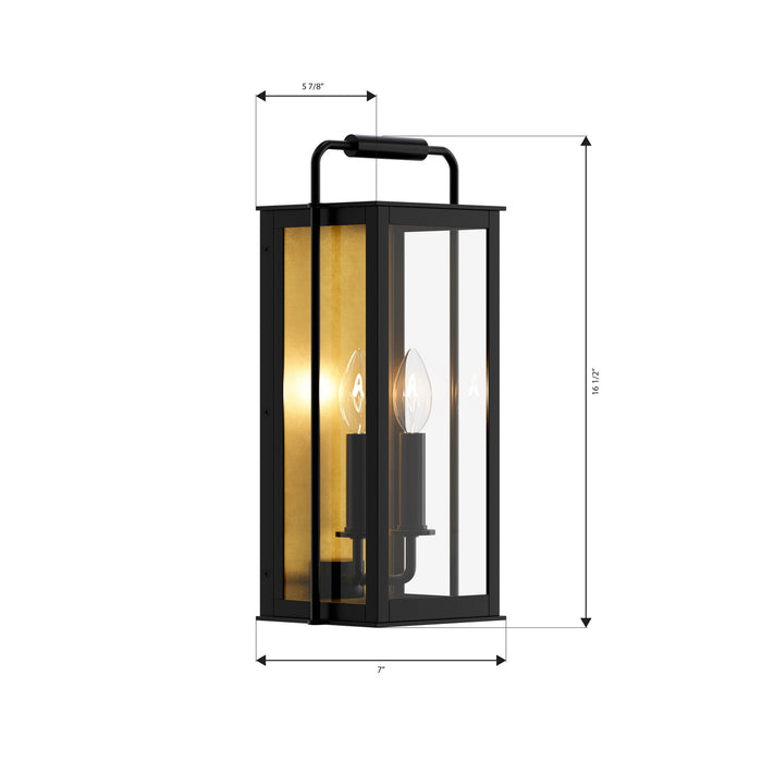 Minka-Lavery - 78503-877 - Two Light Outdoor Wall Sconce - Aberdeen - Sand Coal Black