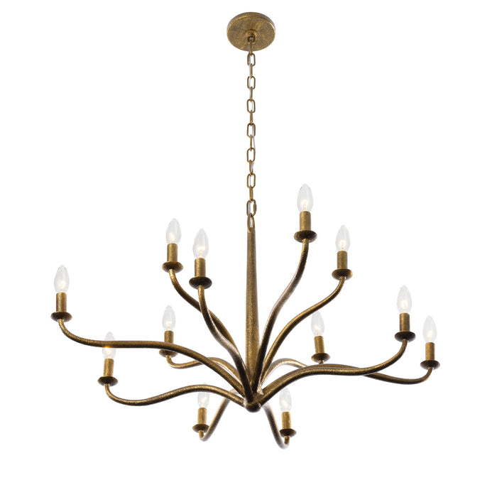 Metropolitan - N3318-891 - 12 Light Chandelier - Dorianne - Textured Dusken Brass