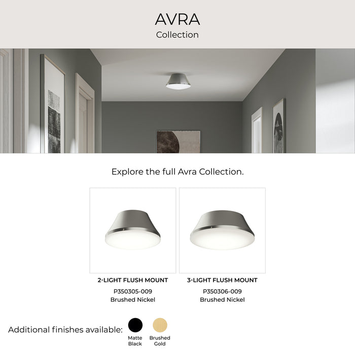 Progress Lighting - P350305-009 - Two Light Flush Mount - Avra - Brushed Nickel