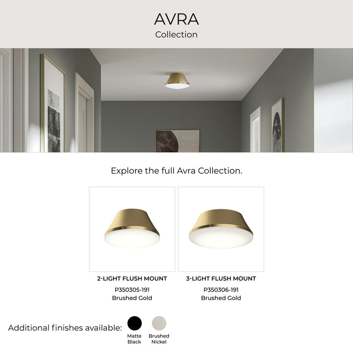 Progress Lighting - P350305-191 - Two Light Flush Mount - Avra - Brushed Gold