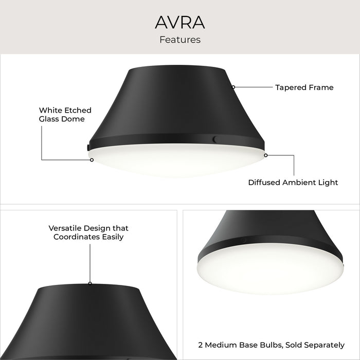 Progress Lighting - P350305-31M - Two Light Flush Mount - Avra - Matte Black