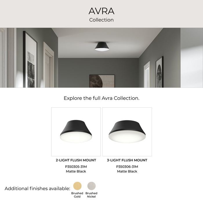 Progress Lighting - P350305-31M - Two Light Flush Mount - Avra - Matte Black