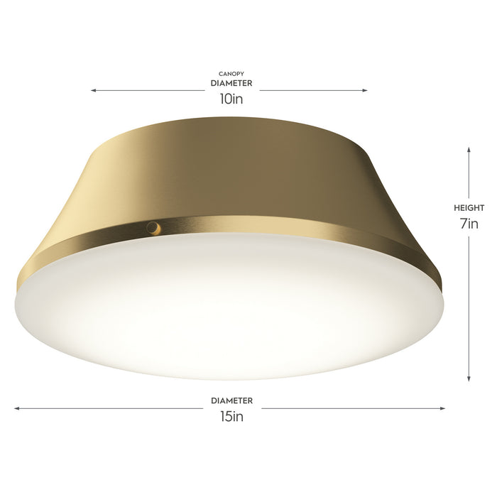 Progress Lighting - P350306-191 - Three Light Flush Mount - Avra - Brushed Gold