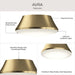 Progress Lighting - P350306-191 - Three Light Flush Mount - Avra - Brushed Gold