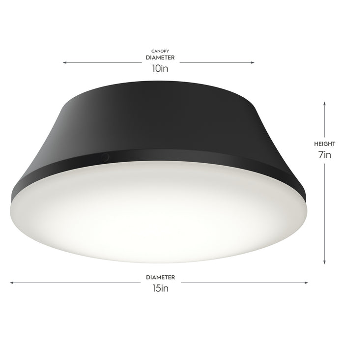 Progress Lighting - P350306-31M - Three Light Flush Mount - Avra - Matte Black