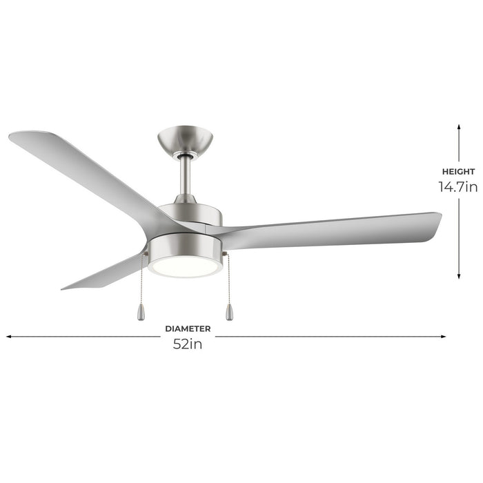 Progress Lighting - P250122-009-30 - 52" Ceiling Fan - Axion I - Brushed Nickel