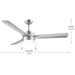 Progress Lighting - P250122-009-30 - 52" Ceiling Fan - Axion I - Brushed Nickel