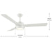 Progress Lighting - P250122-28M-30 - 52" Ceiling Fan - Axion I - Matte White