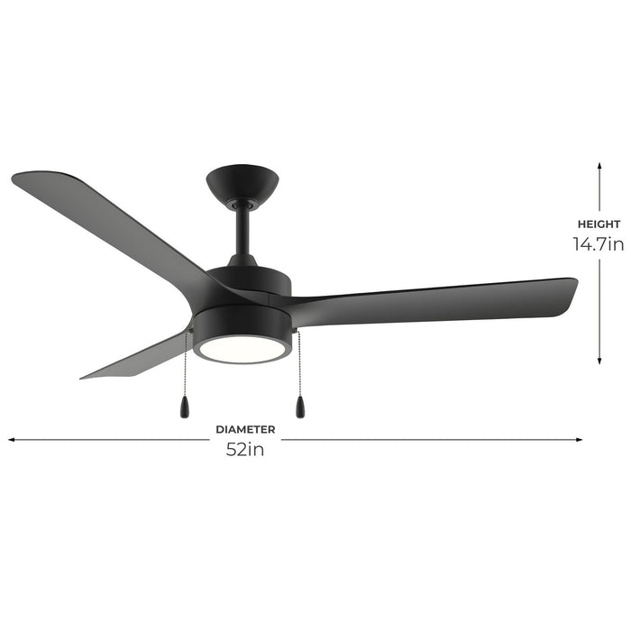 Progress Lighting - P250122-31M-30 - 52" Ceiling Fan - Axion I - Matte Black
