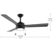 Progress Lighting - P250122-31M-30 - 52" Ceiling Fan - Axion I - Matte Black