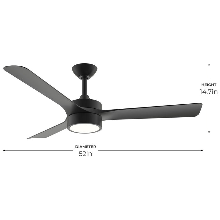 Progress Lighting - P250123-31M-30 - 52" Ceiling Fan - Axion II - Matte Black