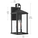 Progress Lighting - P560405-31M - One Light Outdoor Wall Mount - Cantley - Matte Black