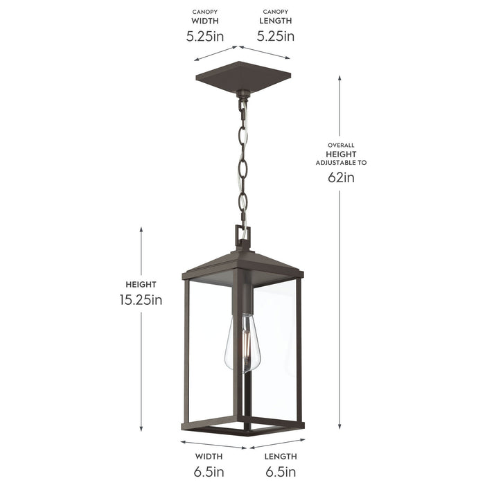 Progress Lighting - P550147-020 - One Light Outdoor Pendant - Cantley - Antique Bronze