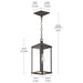 Progress Lighting - P550147-020 - One Light Outdoor Pendant - Cantley - Antique Bronze