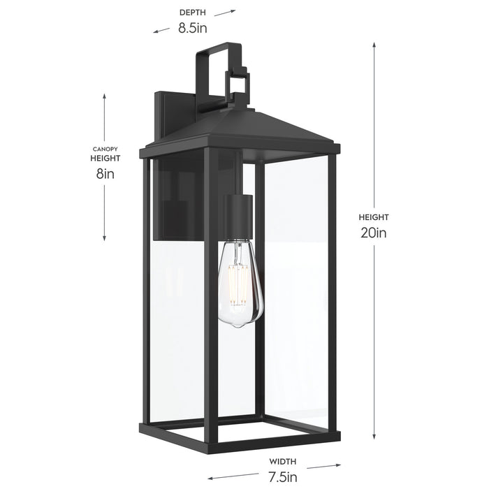 Progress Lighting - P560407-31M - One Light Outdoor Wall Mount - Cantley - Matte Black