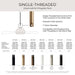 Progress Lighting - C2608-SNB - Ceiling Fan Downrod - Downrod - Satin Natural Bronze