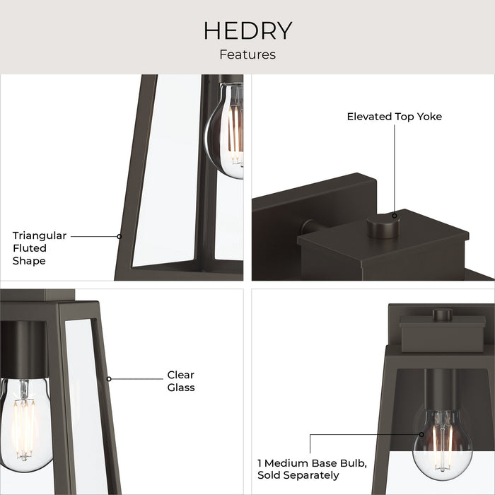 Progress Lighting - P560401-020 - One Light Outdoor Wall Mount - Hedry - Antique Bronze