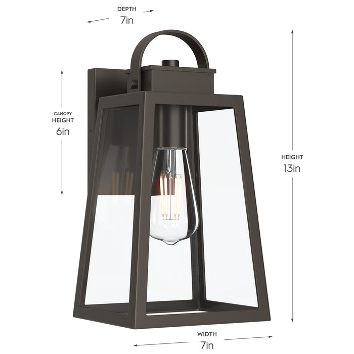 Progress Lighting - P560402-020 - One Light Outdoor Wall Mount - Hedry - Antique Bronze