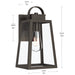 Progress Lighting - P560402-020 - One Light Outdoor Wall Mount - Hedry - Antique Bronze