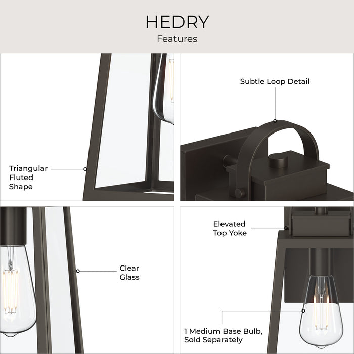 Progress Lighting - P560402-020 - One Light Outdoor Wall Mount - Hedry - Antique Bronze