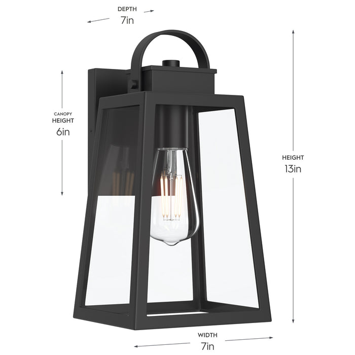 Progress Lighting - P560402-31M - One Light Outdoor Wall Mount - Hedry - Matte Black