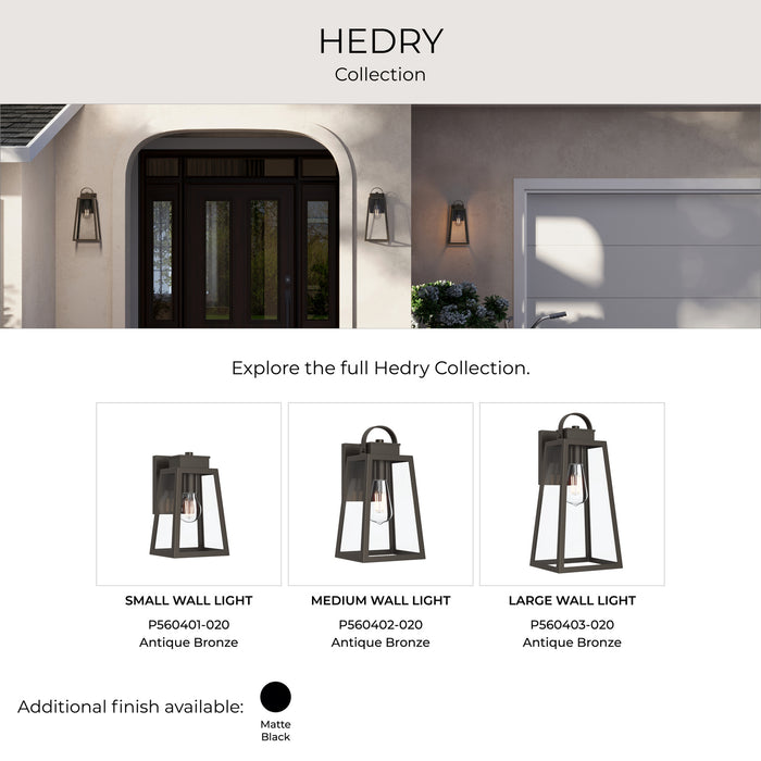 Progress Lighting - P560403-020 - One Light Outdoor Wall Mount - Hedry - Antique Bronze