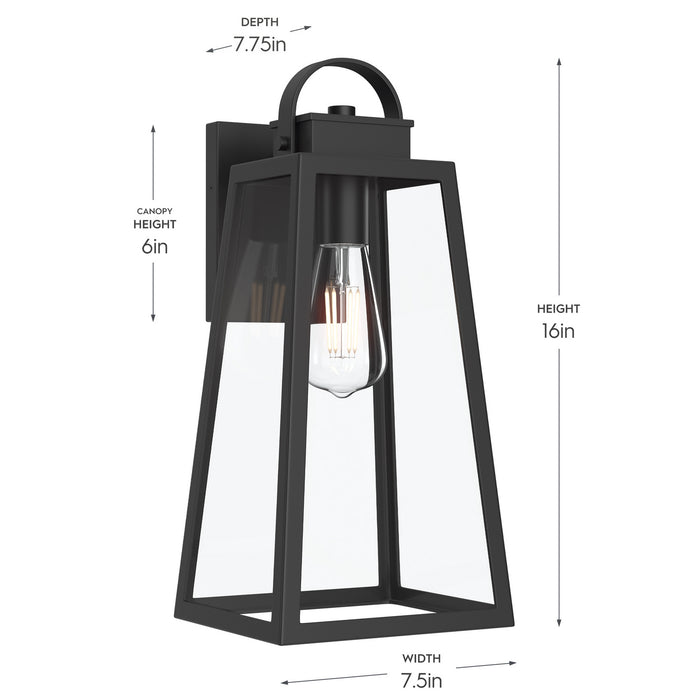 Progress Lighting - P560403-31M - One Light Outdoor Wall Mount - Hedry - Matte Black