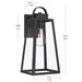 Progress Lighting - P560403-31M - One Light Outdoor Wall Mount - Hedry - Matte Black