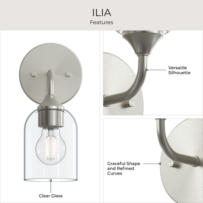 Progress Lighting - P710155-009 - One Light Wall Sconce - Ilia - Brushed Nickel
