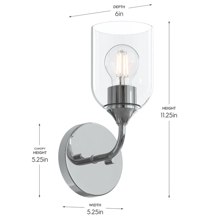 Progress Lighting - P710155-015 - One Light Wall Sconce - Ilia - Polished Chrome