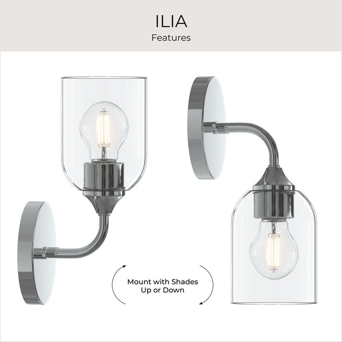 Progress Lighting - P710155-015 - One Light Wall Sconce - Ilia - Polished Chrome