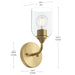 Progress Lighting - P710155-191 - One Light Wall Sconce - Ilia - Brushed Gold