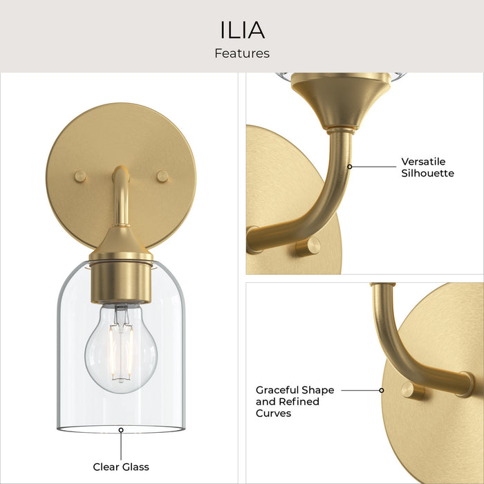 Progress Lighting - P710155-191 - One Light Wall Sconce - Ilia - Brushed Gold