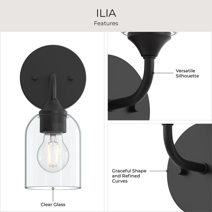 Progress Lighting - P710155-31M - One Light Wall Sconce - Ilia - Matte Black