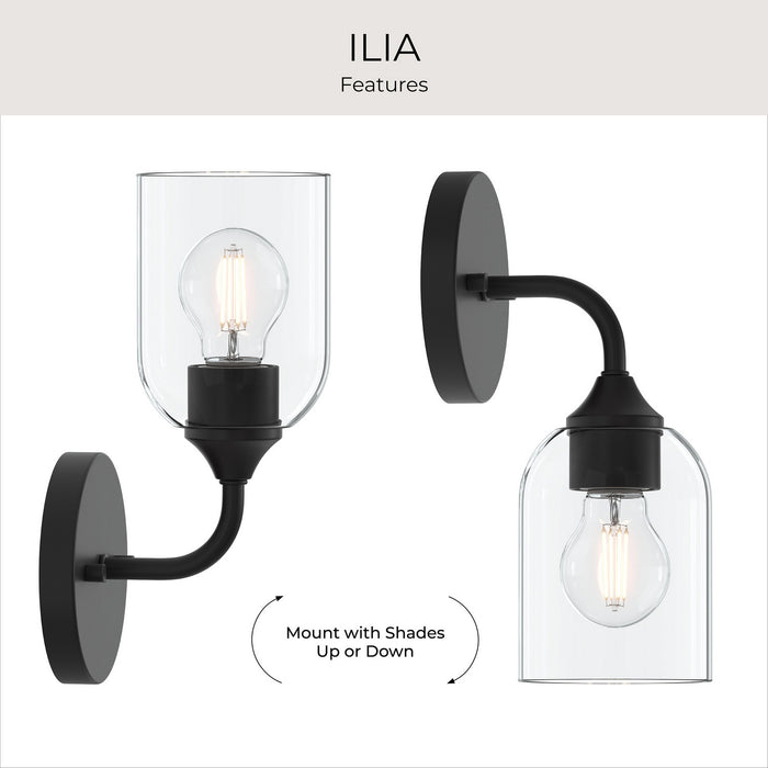 Progress Lighting - P710155-31M - One Light Wall Sconce - Ilia - Matte Black