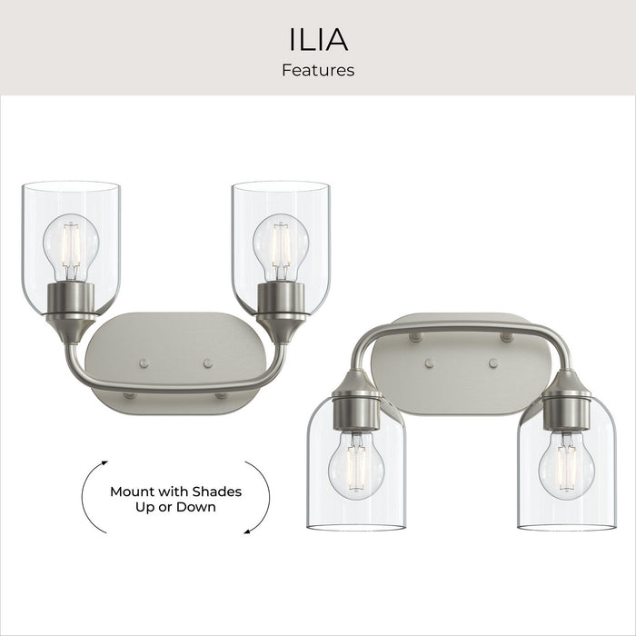 Progress Lighting - P300572-009 - Two Light Bath Vanity - Ilia - Brushed Nickel