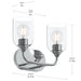 Progress Lighting - P300572-015 - Two Light Bath Vanity - Ilia - Polished Chrome
