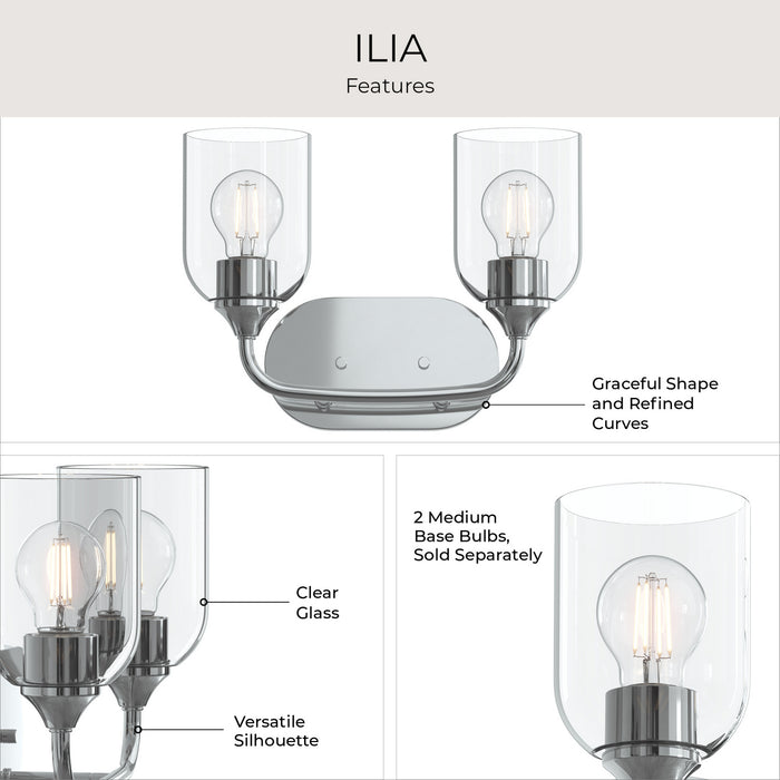 Progress Lighting - P300572-015 - Two Light Bath Vanity - Ilia - Polished Chrome
