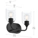 Progress Lighting - P300572-31M - Two Light Bath Vanity - Ilia - Matte Black