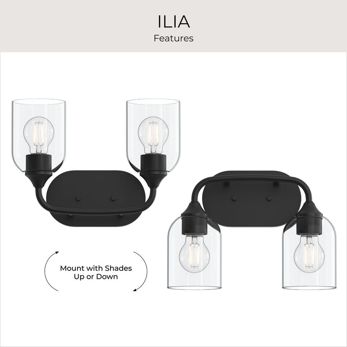 Progress Lighting - P300572-31M - Two Light Bath Vanity - Ilia - Matte Black