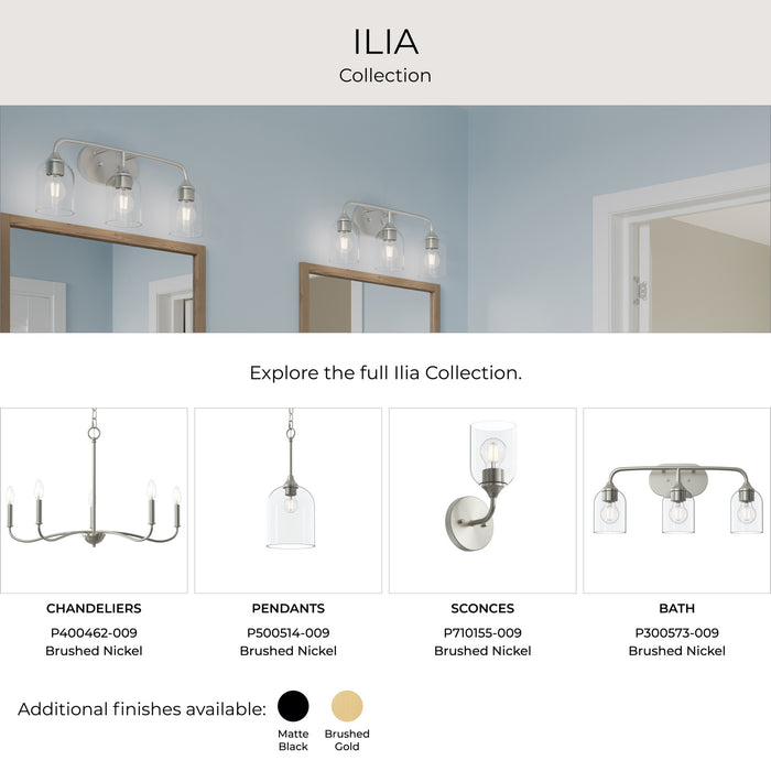 Progress Lighting - P500514-009 - One Light Pendant - Ilia - Brushed Nickel