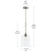 Progress Lighting - P500514-009 - One Light Pendant - Ilia - Brushed Nickel